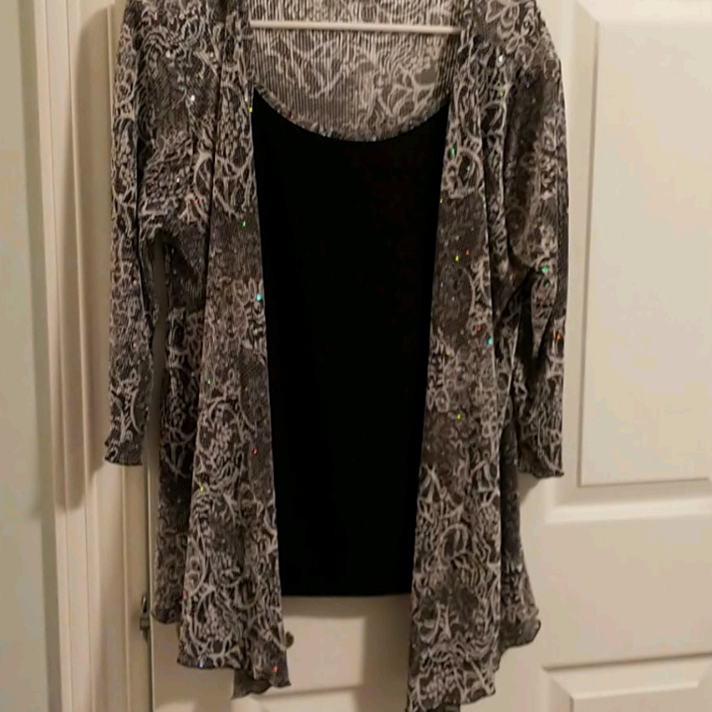 Dressbarn Sparkly Dress Top